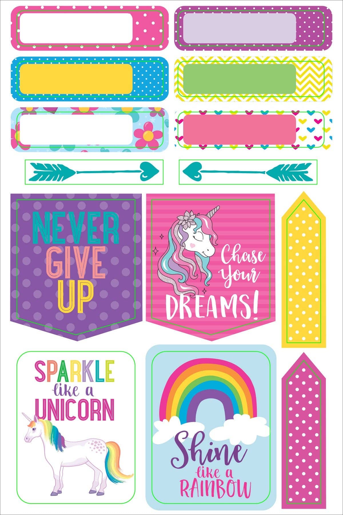 Essentials Unicorn Planner Stickers
