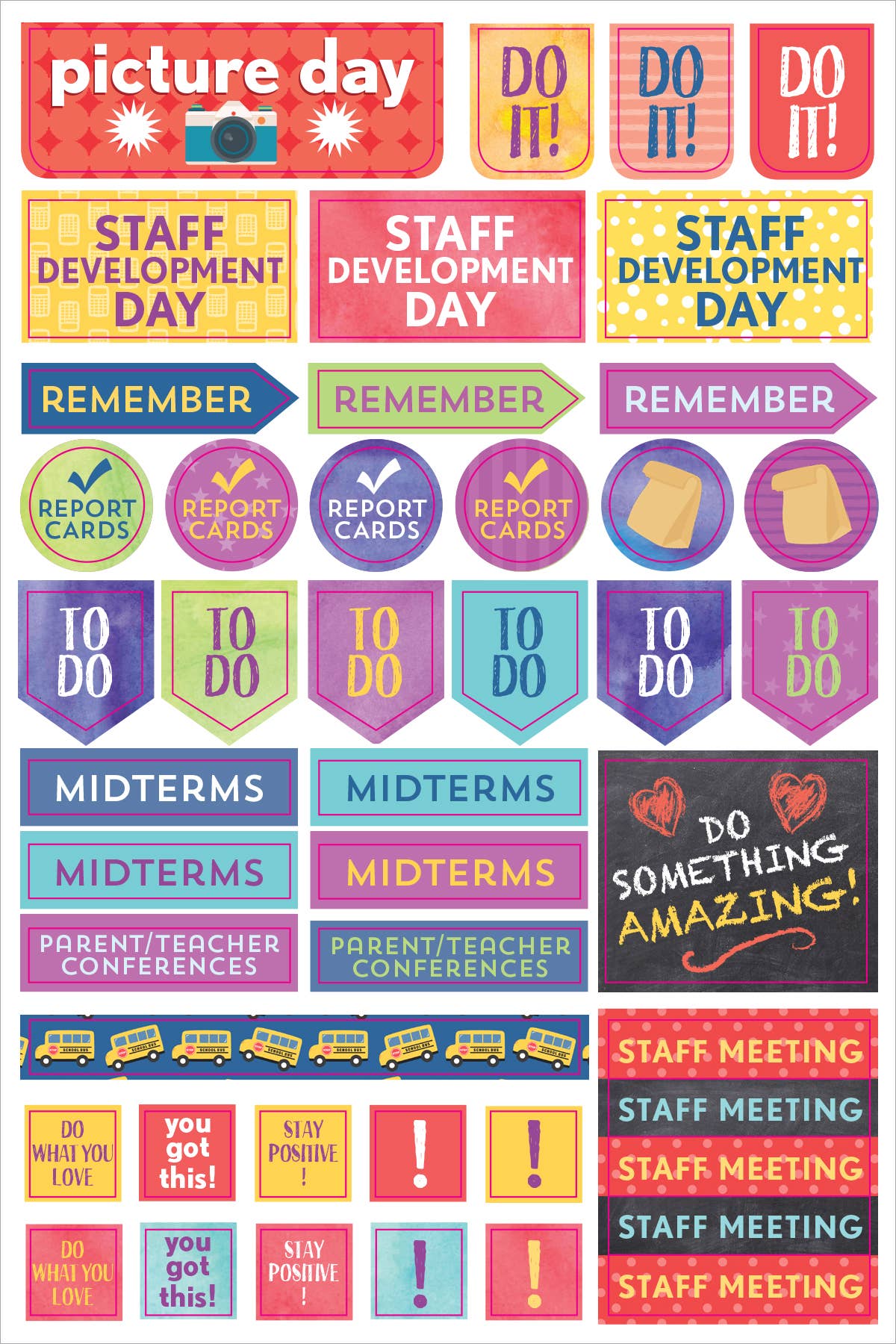 Essentials Teacher Planner Stickers