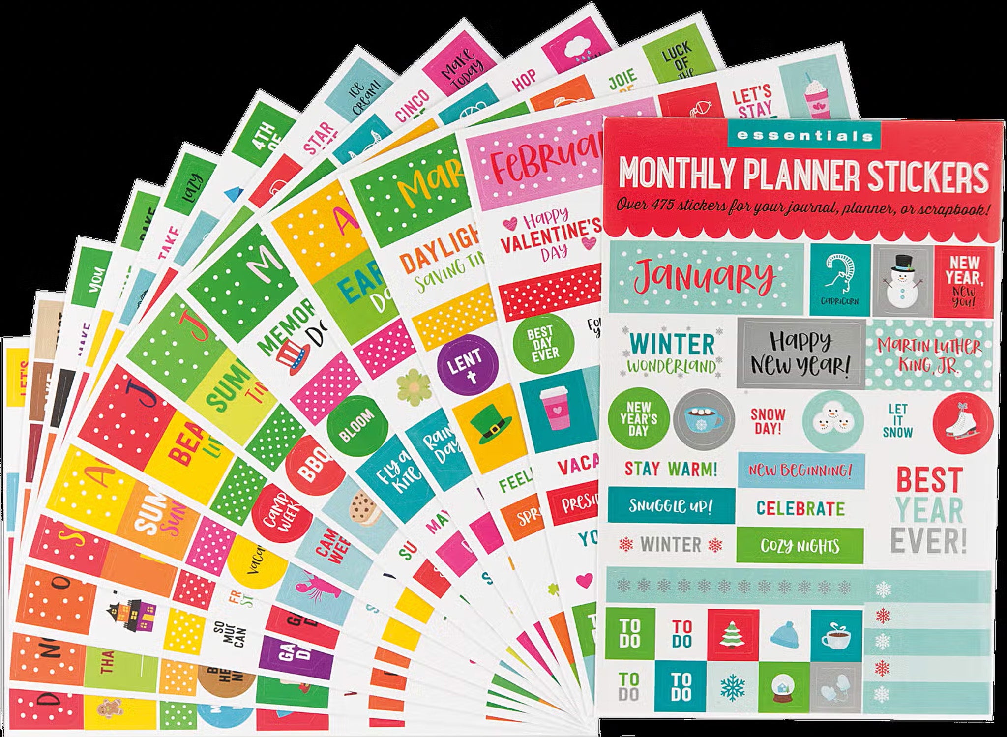 Essentials Monthly Planner Stickers (Set of 475 Stickers)