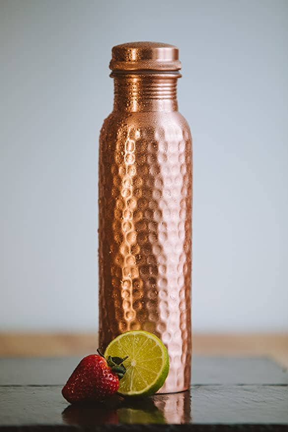 Copper Bottle Hammered (1L)