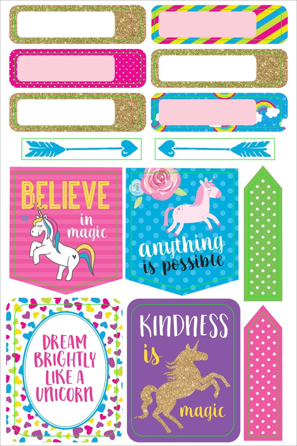 Essentials Unicorn Planner Stickers