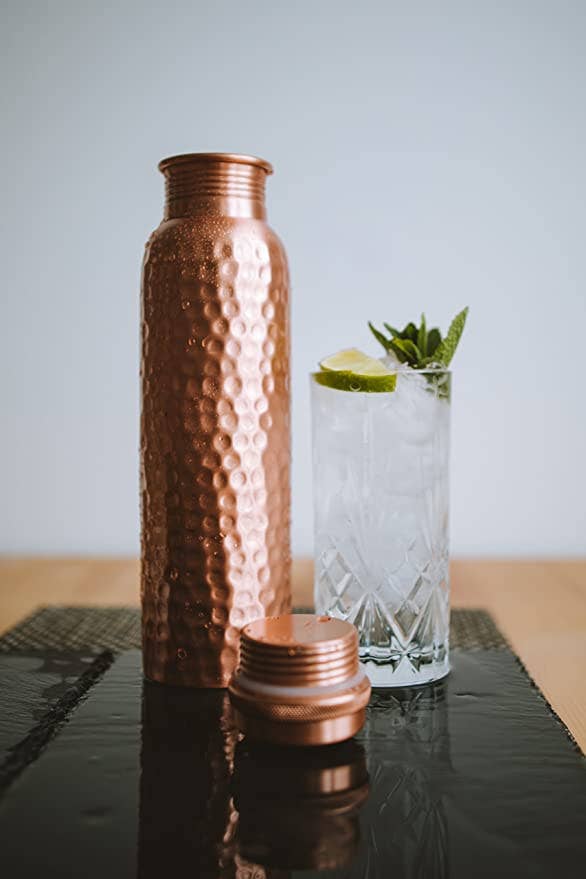 Copper Bottle Hammered (1L)