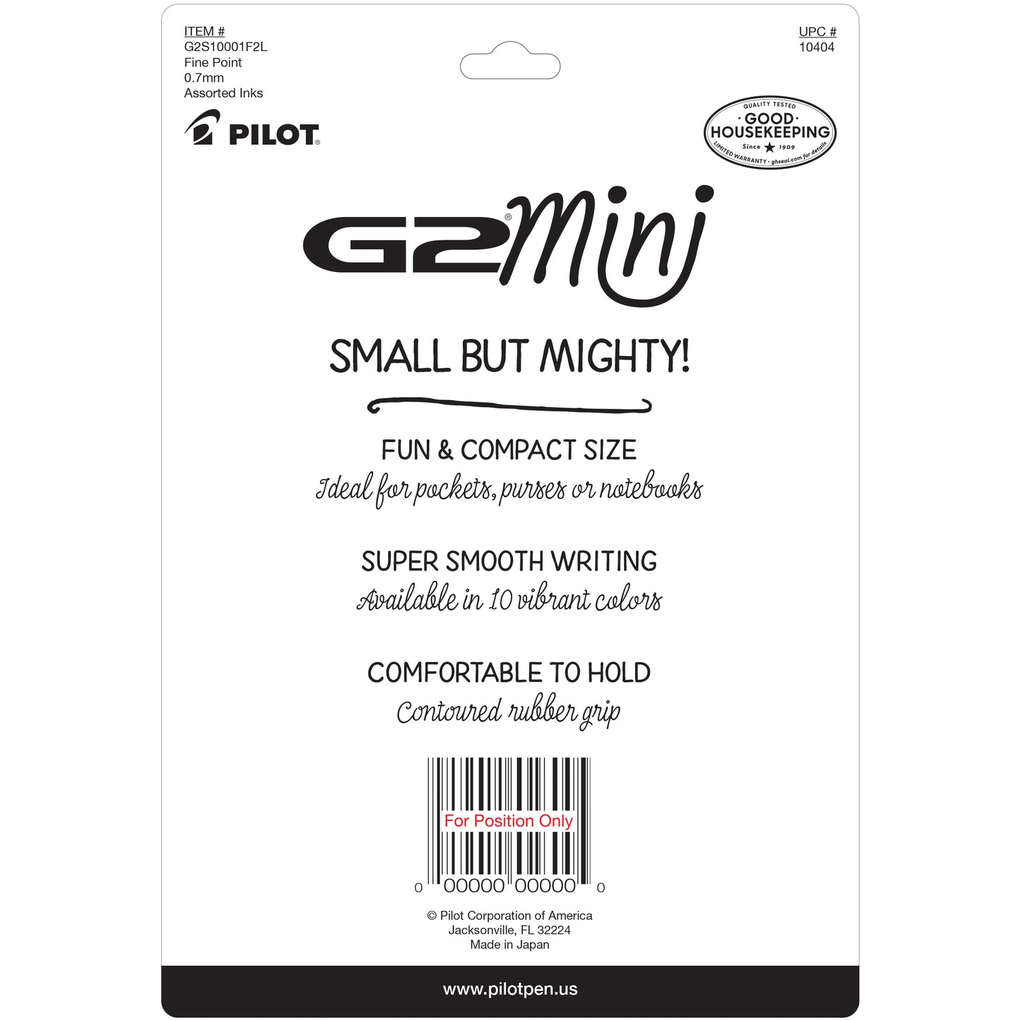 Pilot G2 Gel Mini Pens - 10 Pack