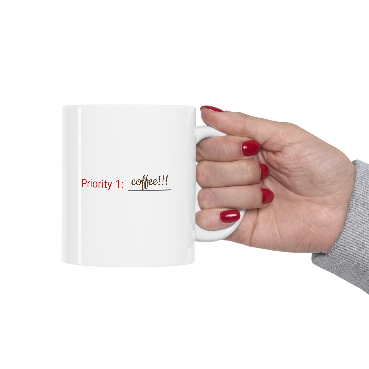 Priority 1: Coffee Ceramic Mug 11oz