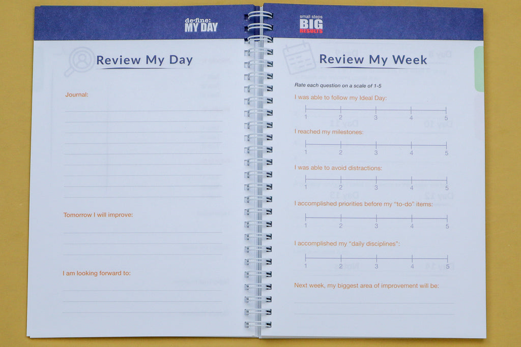 Define My Day Planner & Journal Blue 3-Pack