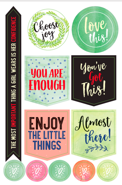 Essentials She Believed She Could Planner Stickers