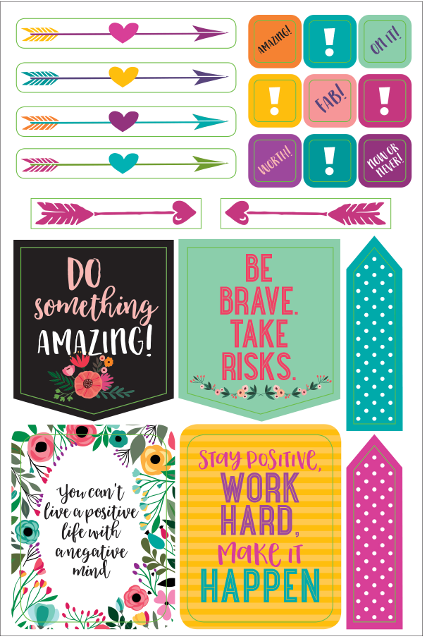 Printable Planner Text Stickers Quotes Stickers Stickers for