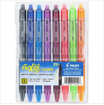 Pilot Frixion Erasable Pens - 8 pack
